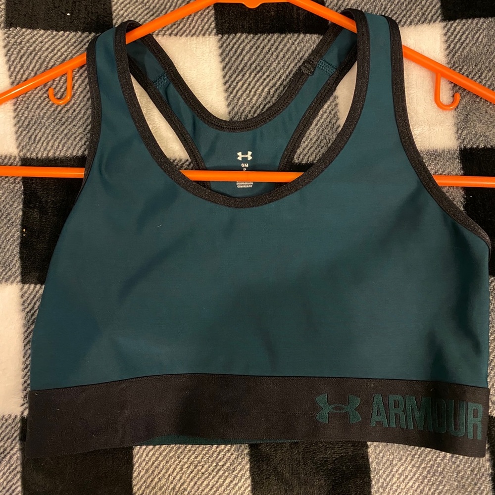 Dark teal under armour sports bra